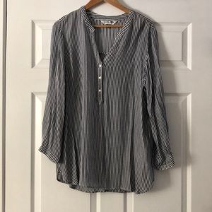 Navy & white striped tunic